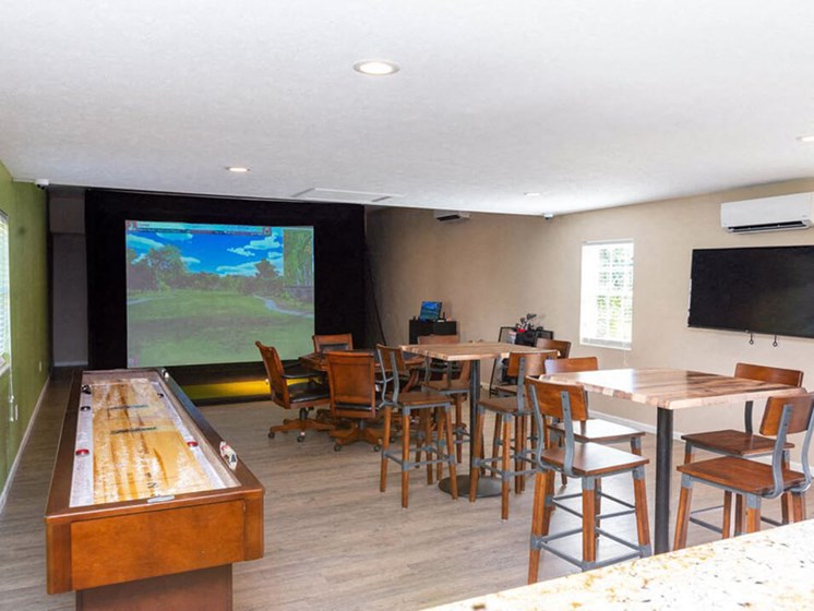 game room at woodland ridge apartments